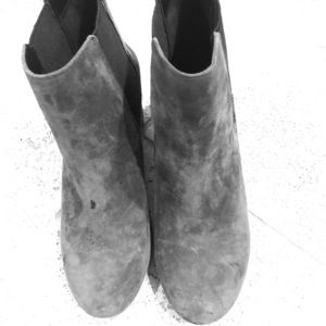 Aristotle Gray Ankle Boots